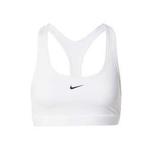 NIKE Športová podprsenka 'Swoosh'  čierna / biela