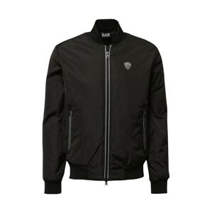 EA7 Emporio Armani Prechodná bunda  čierna / šedobiela
