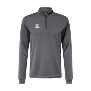 Hummel Športová mikina 'Authentic'  striebornosivá / biela