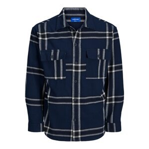 JACK & JONES Košeľa 'FRI'  námornícka modrá / tmavomodrá / biela