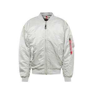 ALPHA INDUSTRIES Zimná bunda  svetlosivá / červená
