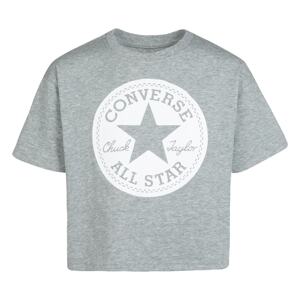 CONVERSE Tričko  sivá melírovaná / biela