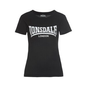 LONSDALE Tričko 'Cartmel'  čierna / biela