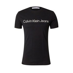 Calvin Klein Jeans Tričko  čierna / biela