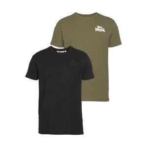 LONSDALE Tričko  olivová / čierna / čierny denim / biela