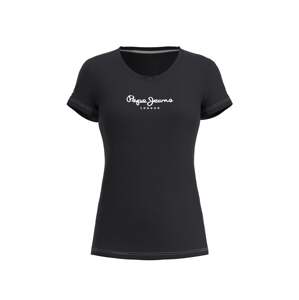 Pepe Jeans Tričko  čierna / biela
