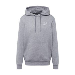 UNDER ARMOUR Športová mikina 'Essential'  tmavosivá / biela