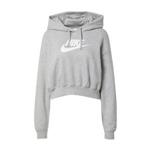 Nike Sportswear Mikina  sivá melírovaná / biela