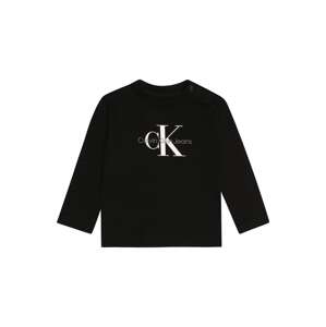 Calvin Klein Jeans Tričko  sivá / čierna / biela