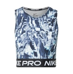 NIKE Športový top  modrosivá / pastelovo modrá / čierna / biela