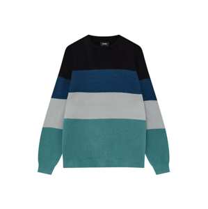 Pull&Bear Sveter  námornícka modrá / nefritová / levanduľová / čierna