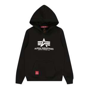 ALPHA INDUSTRIES Mikina  červená / čierna / biela