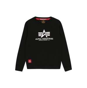 ALPHA INDUSTRIES Mikina  červená / čierna / biela