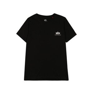ALPHA INDUSTRIES Tričko  čierna / biela