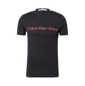Calvin Klein Jeans Tričko  červená / čierna