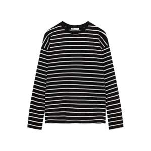 Pull&Bear Tričko  čierna / biela