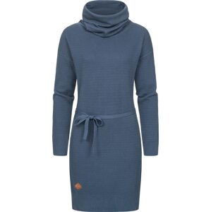 Ragwear Pletené šaty 'Babett'  modrosivá / koňaková / biela