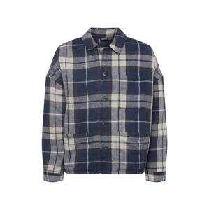 BURTON MENSWEAR LONDON Prechodná bunda  námornícka modrá / tmavomodrá / šedobiela