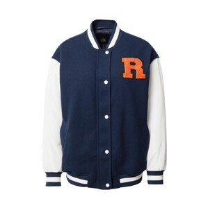 River Island Prechodná bunda  námornícka modrá / tmavooranžová / biela