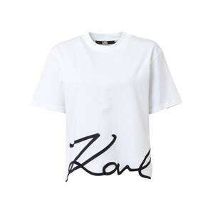 Karl Lagerfeld Tričko  čierna / biela