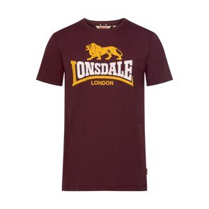 LONSDALE Tričko 'Holmpton'  žltá / bordová / biela