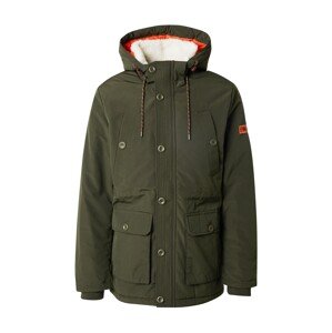 INDICODE JEANS Zimná bunda 'West'  olivová / oranžová