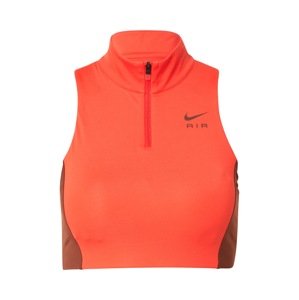 NIKE Športová podprsenka  burgundská / oranžovo červená