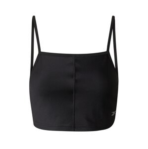 Reebok Športový top  čierna / biela