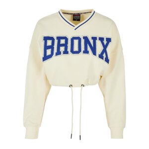 FUBU Mikina 'Crew Rhinestone'  ultramarínová / čierna / biela / šedobiela