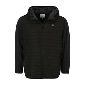 Jack & Jones Plus Prechodná bunda 'JJEmulti'  svetlosivá / čierna