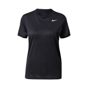 NIKE Funkčné tričko  čierna / biela