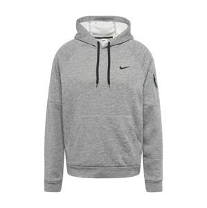 NIKE Športová mikina  sivá melírovaná / čierna