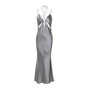 River Island Večerné šaty  striebornosivá
