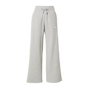 NIKE Nohavice 'Phoenix Fleece'  sivá melírovaná / biela
