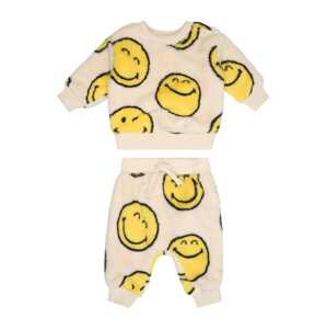 GAP Joggingová súprava 'SMILEY50 SHERPA SET'  krémová / žltá / čierna