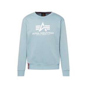 ALPHA INDUSTRIES Mikina  svetlomodrá / biela