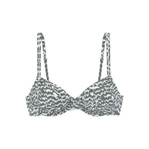 LASCANA Bikinový top  olivová / biela