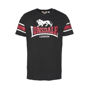 LONSDALE Tričko  červená / čierna / biela