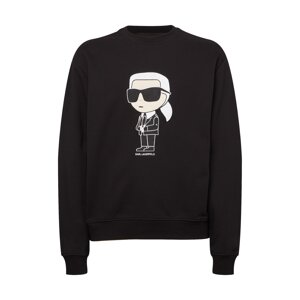 Karl Lagerfeld Mikina 'Ikonik'  čierna / biela