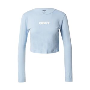 Obey Tričko  svetlomodrá / biela
