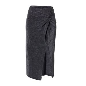 Nasty Gal Sukňa  čierna / strieborná