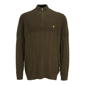 Lyle & Scott Big&Tall Sveter  čokoládová / žltá / olivová