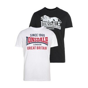 LONSDALE Tričko  červená / čierna / biela