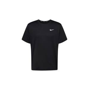 NIKE Funkčné tričko 'Miler'  čierna / biela