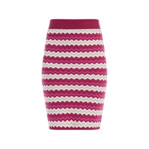 faina Sukňa  krémová / svetlobéžová / fuksia / tmavoružová