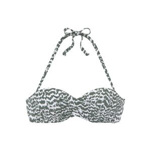 LASCANA Bikinový top  olivová / biela