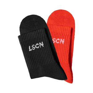 LSCN by LASCANA Ponožky  červená / čierna / biela