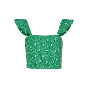 VERO MODA Blúzka 'SONEY'  zelená / biela