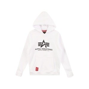 ALPHA INDUSTRIES Mikina  červená / čierna / biela