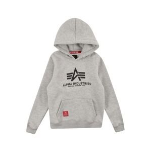 ALPHA INDUSTRIES Mikina  sivá melírovaná